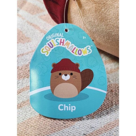 Squishmallow Official Kellytoy Squishy Soft Plush Toy (8 Inch, Chip the Beaver) - Picture 7 of 7